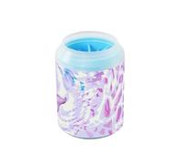 Psychedelic Tigers Dreamy Pastel Reusable Paw Cleaner with Silicone Brush Soft Pets Cleaning Kit for Dogs Cats