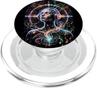 Psychedelic Trance Rave Colorful Art PopSockets PopGrip for MagSafe