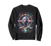 Psychedelic Trance Rave Colorful Art Sweatshirt