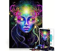 Psychedelic Trance Woman 1000 Pieces Jigsaw Puzzles for Adults Smart Toy Home Activity Accurate Cut Wall Art Decor (38x52cm)