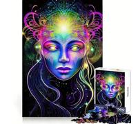 Psychedelic Trance Woman 1000 Pieces Jigsaw Puzzles for Adults Smart Toy Home Activity Accurate Cut Wall Art Decor (38x52cm)