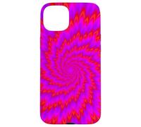 Psychedelic Trippy Colorful Retro Abstract Wavy Aesthetic Case for iPhone 15 Plus