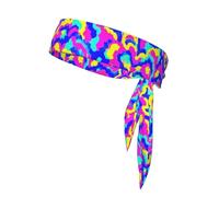Psychedelic Trippy Colorful Surreal Abstract Art Headband Lightweight Athletic Sports Headband for Men Women Running Workout Football Cosplay Costumes