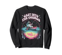 Psychedelic Trippy Retro Fishing Lover Fish Surreal Cosmic Sweatshirt