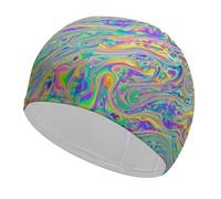 Psychedelic Trippy Tie Dye Unisex Swim Cap Waterproof Swimming Hat For Long And Short Hair Bathing Cap For Men Women