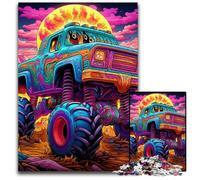 Psychedelic Truck 1000-Piece Jigsaw Puzzle Impossible Jigsaw Puzzles for Adults for Birthdays And Holidays 26X38CM/10.23x14.96inch
