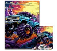 Psychedelic Truck 1000 Piece Jigsaw Puzzle Impossible Jigsaw Puzzles for Adults Ideal for Teenagers & Collectors, Travel Gift, Family Activity 26X38CM/10.23x14.96inch