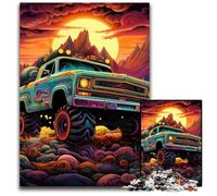 Psychedelic Truck 1000 Piece Jigsaw Puzzles for Adults Puzzles for Adults Ideal for Lover, Perfect Christmas, New Year, Valentine's Gift 50x75CM/19.68x29.52inch