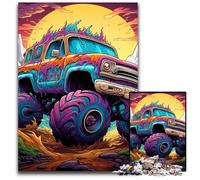Psychedelic Truck 1000 Pieces Puzzle Gifts Jigsaw Puzzles for Adults Family Activity, DIY Home Decor, 50x75CM/19.68x29.52inch