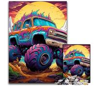 Psychedelic Truck 1000 Pieces Puzzle Gifts Jigsaw Puzzles for Adults Family Activity, DIY Home Decor, 26X38CM/10.23x14.96inch