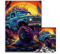 Psychedelic Truck Jigsaw Puzzles for Adults 1000 Piece Jigsaw Puzzles for Adults for Family And Friends, Suitable for Ages 14+ 50x75CM/19.68x29.52inch
