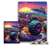 Psychedelic Truck Jigsaws 1000 Pieces for Adults Wooden Jigsaw Puzzles for Teenagers & Teens, Ideal Birthday Size 50x75cm