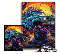 Psychedelic Truck Jigsaws 1000 Pieces for Adults Wooden Jigsaw Puzzles for Teenagers & Teens, Ideal Birthday Size 50x75cm