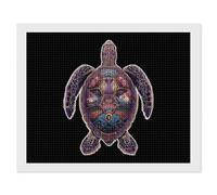 Psychedelic Turtle Diamond DIY Painting Kits Horizontal Round
