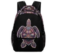 Psychedelic Turtle Laptop Backpacks Casual Daypacks