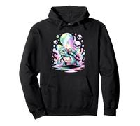 Psychedelic Turtle With Skulls Vaporwave Pullover Hoodie
