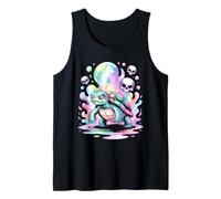 Psychedelic Turtle with Skulls Vaporwave Tank Top