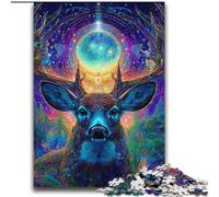 Psychedelic Visionary Deer Art Jigsaw Puzzles 2000 Pieces for Adults Teens, Educational Toy Funny Family Games Unique Home Decor (70x100cm)