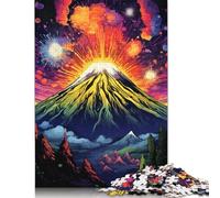 Psychedelic Volcanic Eruption Puzzles 500 Piece Jigsaws for Adults Learning Educational Toys Family Games Festival Birthday Gifts 500pcs (52x38cm)