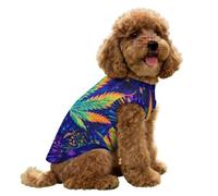 Psychedelic-weeds Dog Shirts for Small Doggie Pet Ice Silk Vest Breathable Summer T-Shirt Soft Puppy Outfits