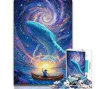 Psychedelic Whale Adult Jigsaws 1000 Pieces Difficult,Pattern Assembly Fun at Home Activities,Birthday Present,Travel Gifts 50x75cm