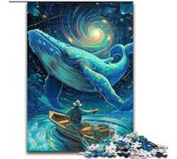 Psychedelic Whale Adult Puzzles 1000 Pieces, Challenging Game And Family Play Artists Collection, Fine Art for Age 14 Years Up (26x38cm)