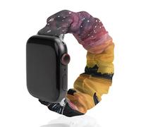 Psychedelic Whale Under The Moon Elastic Scrunchie Watch Bands Bracelet Strap Compatible with IWatch Series 6 5 4 3 2 1 Silver-style 42mm/44mm