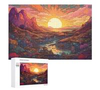 Psychedelic Wooden Puzzles for Adults,1000 Piece,Jigsaw Puzzle for Teens Brain Challenge （75×50cm）