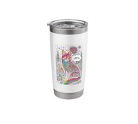 Psychedelic WTF is Going On Trippy Fox Mandala Hippie Stainless Steel Insulated Tumbler
