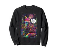 Psychedelic WTF Is Going On Trippy Fox Mandala Hippie Sweatshirt