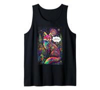 Psychedelic WTF is Going On Trippy Fox Mandala Hippie Tank Top
