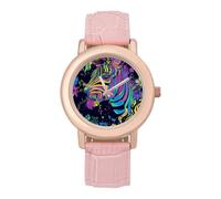 Psychedelic Zebra Fashion Women's Watch Easy Reader Novelty Slim Quartz Casual Dress Wrist Watches