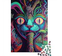 Psychedelic6412 1000 Pieces Puzzles for Teenagers Gifts Wooden Puzzle Jigsaws for Adults Home Educational Games DIY Toys 1000pcs (75x50cm)