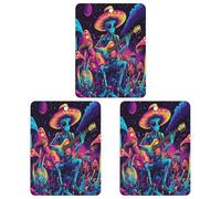 Psychedelics Aliens Guitar Player Car Air Freshener 3-pack Aromatherapy Tablets Hanging Scented Cards for Rooms Bathrooms Wardrobe Square