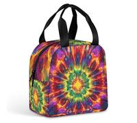 Psychedelics Tie-dye Lunch Bag for Women Men Insulated Lunch Box Reusable Lunch Tote for Work Picnic Travel