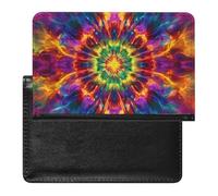 Psychedelics Tie-dye Passport Holder Cover Wallet Slim Travel Document Organizer Card Case for Women Men