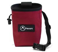 Psychi OG Chalk Bag with Storage Pocket and Waist Starp For Rock Climbing Bouldering (Dark Red)
