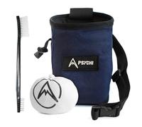 Psychi OG Waist Chalk Bag Starter Pack Bundle for Rock Climbing Bouldering Gym (Navy Blue)