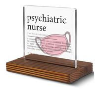 Psychiatric Nurse Gifts Clear Desk Decor Sign, Appreciation Thank You Gifts for Mental Health Nurse Students Graduating, Nurses Week Psychiatrist Psychiatric Nursing Gift EC149