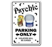 Psychic Decal Parking Palm Reading Gypsy Tarot Reader Palmist Fortune Teller Retro Metal Tin Sign 8X12 Inches