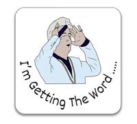 PSYCHIC MEDIUM CLINTON BAPTISTE - I'M GETTING THE WORD NONCE - 55mm x 55mm Square Magnet