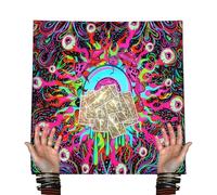 Psychic Reading Mats - Botanical Pattern Oracle Desk Pad Mystical Witch Metaphysical Spread Cloths | Spiritualist Sanctuary Shrine Room Pagan Seance Esoteric Ceremony Decor