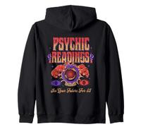 Psychic Readings Fortune Teller Crystal Ball Distressed Zip Hoodie