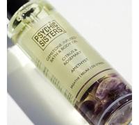 Psychic Sisters Bath & Body Oil - Gemstone Infused with Amethyst - Citrus Rosemary Aromatherapy - Moisturising Bath Oil, Body Moisturiser & Massage Oil for Relaxation & Positive Energy