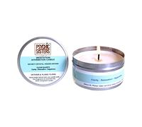 Psychic Sisters - Meditation Candle - Tin - Hidden Crystal Inside - Organic Soy Wax - Vetiver & Ylang Ylang Aromatherapy Oils - Reiki Energised & Blessed - Handmade in The UK
