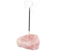 Psychic Sisters - Rose Quartz Rough Incense Holder - Pure Rose Quartz Crystal - Blessed With Moon Magic & Reiki Energised - Unique Incense Holder - Approximately 3 x 2 inches