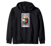 Psychic Tarot Card Crocodile Lover Stuff Mystic Alligator Zip Hoodie