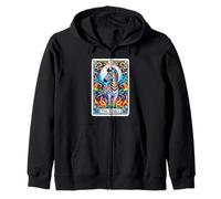 Psychic Tarot Card Zebra Lover Stuff Mystic Zebra Zip Hoodie