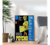 Psycho 1, Horror Movie Print, Scary Thriller Film Poster, A4 and A3 Size Frame Options Available,Great Home, Pub, Café, Bar Wall Art Print, House gift for horror lovers (A3 Print Only)