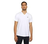 Psycho Bunny Men's Classic V-Neck Bunny T-Shirt (White, 7/X-Large)